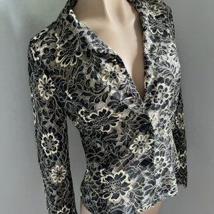 Tina Hagen Women's Short Evening Blazer Black Lace